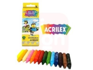 Giz de Cera 12 Cores Triangular - Acrilex