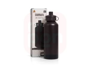 Garrafa Squeeze de Alumínio Preta – 500 ml